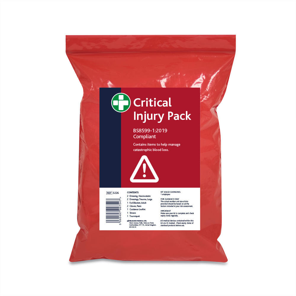 BS859912019 Critical Injury Pack in Red Poly Bag E3226 3035