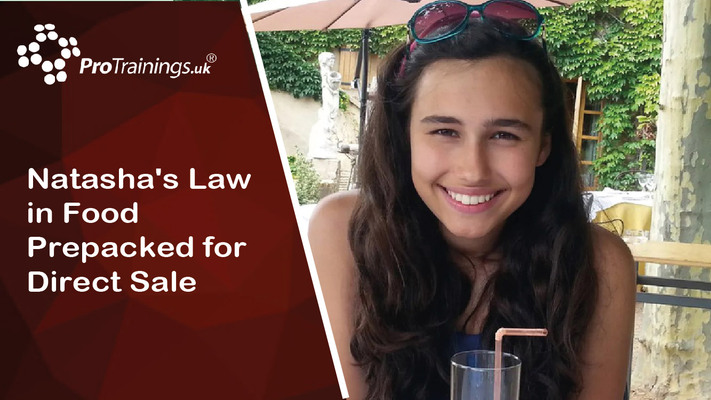 Natasha's Law in Food Prepacked for Direct Sale 