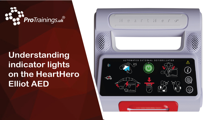 Understanding indicator lights on the HeartHero Elliot AED