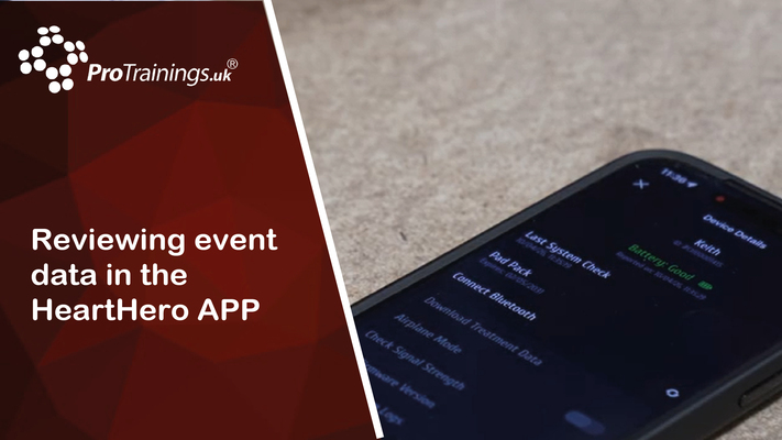 Reviewing event data in the HeartHero APP